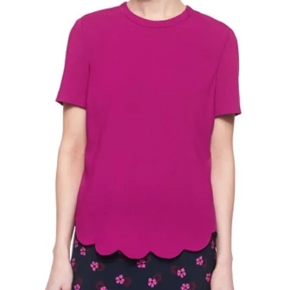 A.L.C. Adams Top- Scalloped Layered Hem NWT Sz 4 - Picture 4 of 9